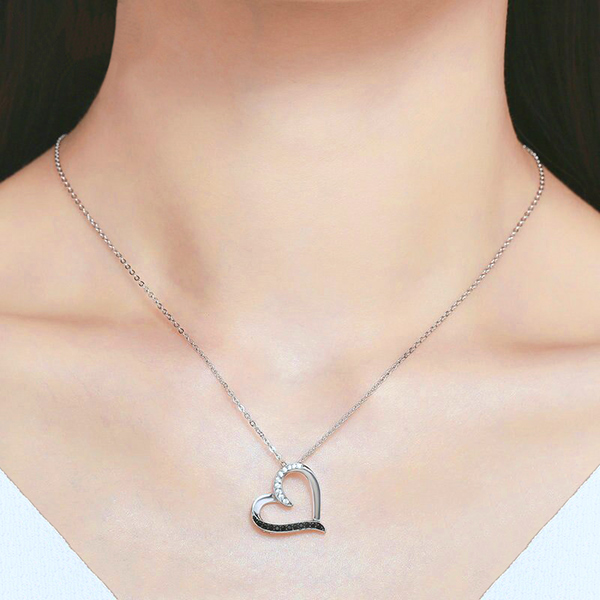 Halskette Black Diamond Heart