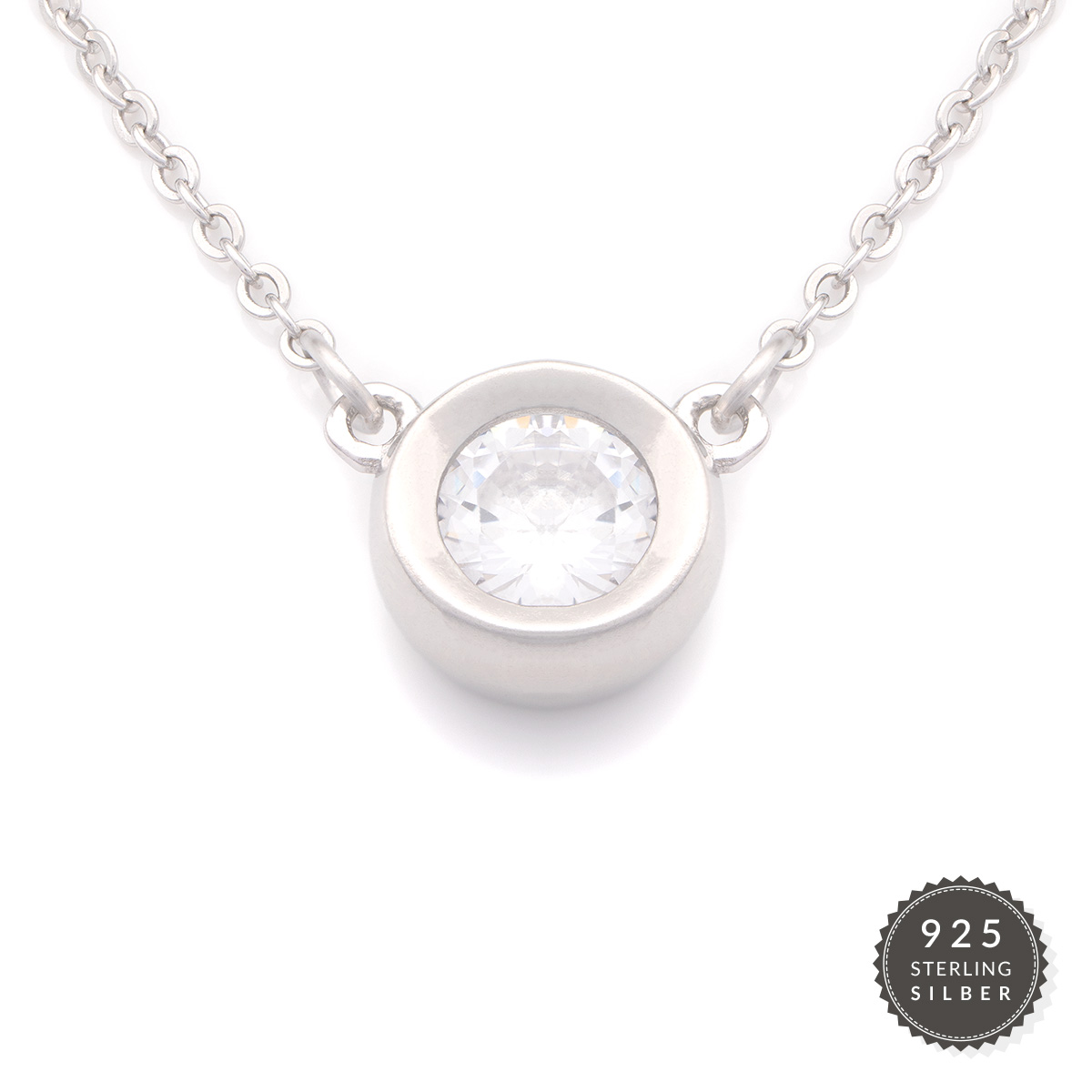 Halskette Enclosed Diamond