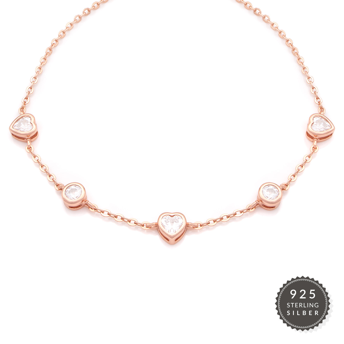 Armkette Roségolden Hearts