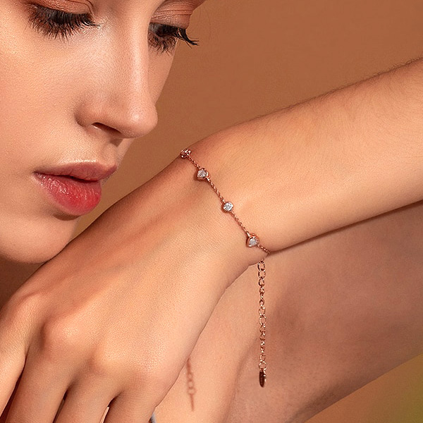 Armkette Roségolden Hearts