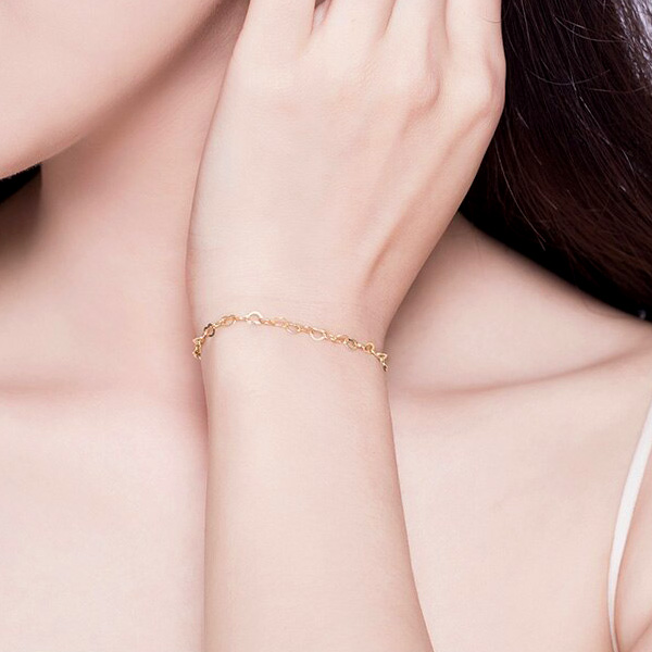 Armkette Golden Twisted Hearts