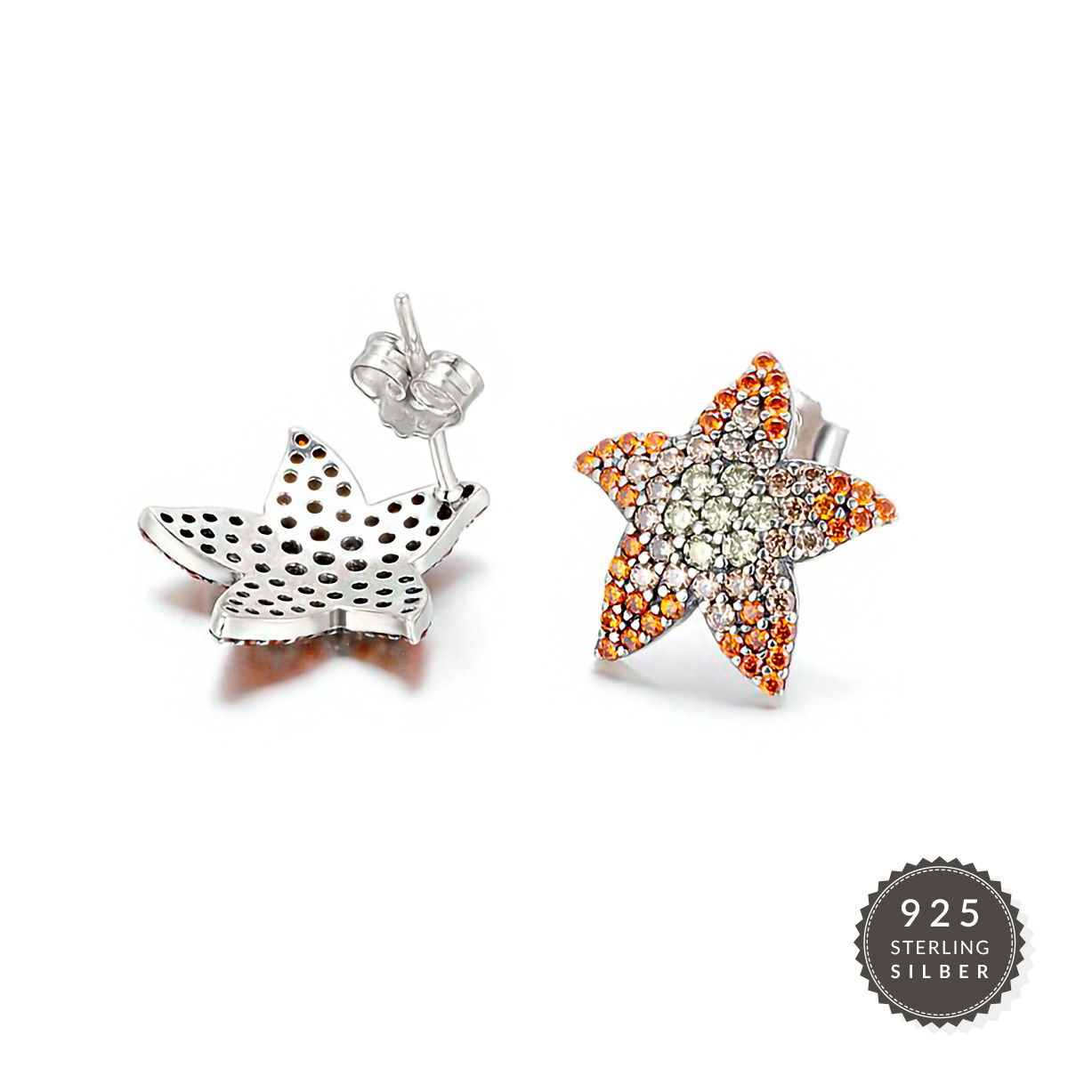 Ohrstecker Silver Star Sun