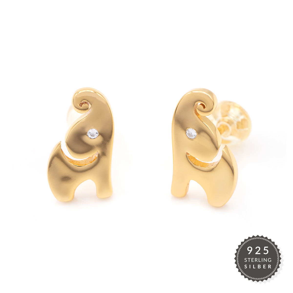 Ohrstecker Tiny Golden Elephant