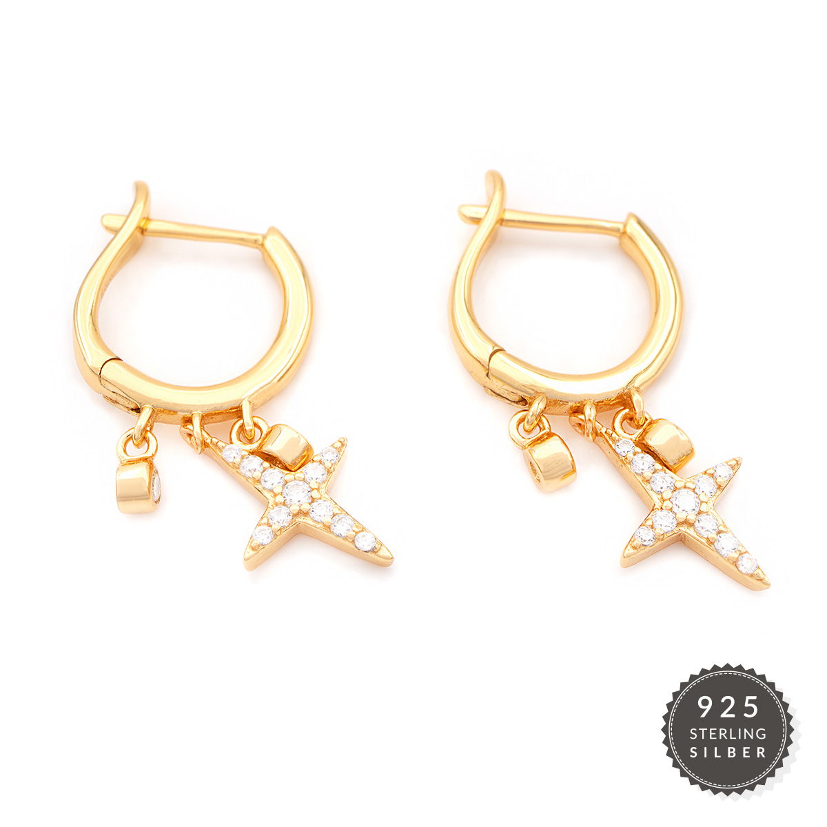 Ohrstecker Golden Starlight