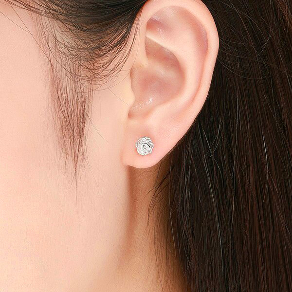 Ohrstecker Tiny Silver Rose