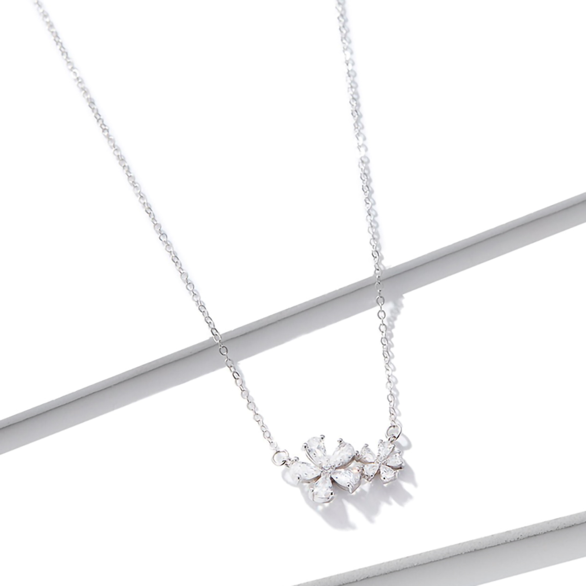 Halskette Silver Flowers