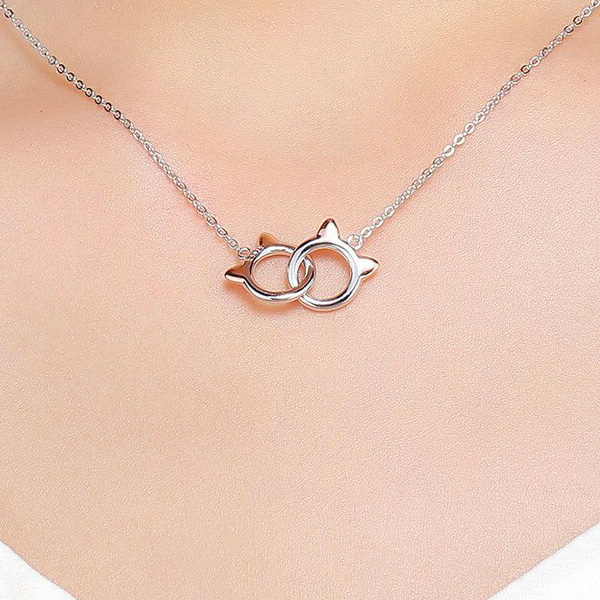 Halskette Cuddling Cats