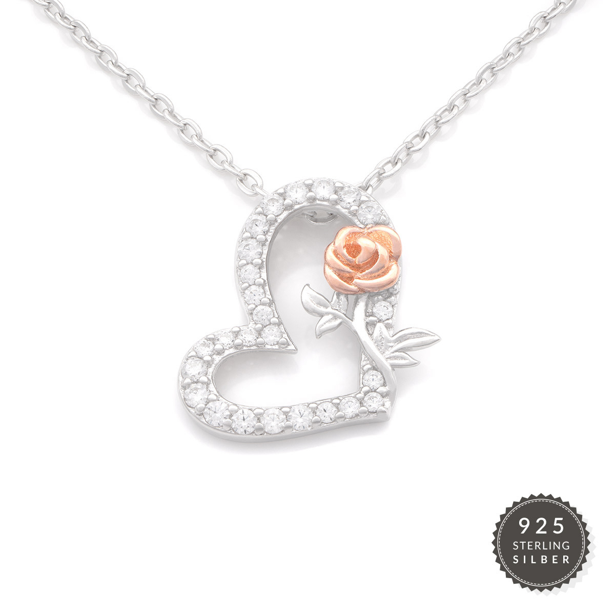 Halskette Rose Heart