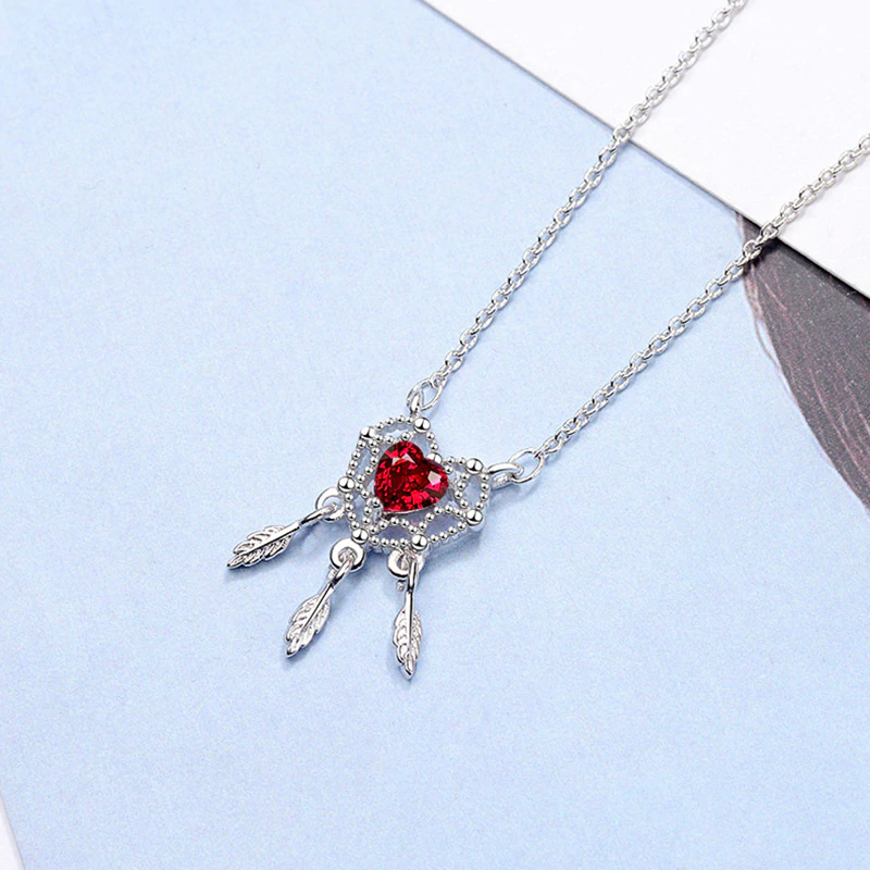 Halskette Feathery Heart