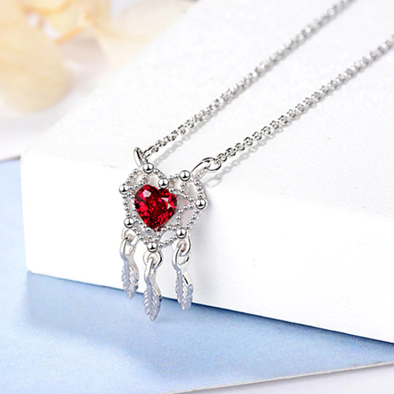 Halskette Feathery Heart