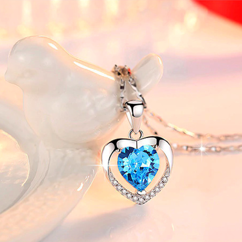 Halskette Blue Heart
