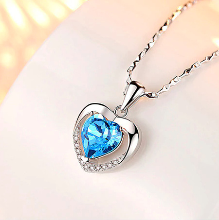 Halskette Blue Heart