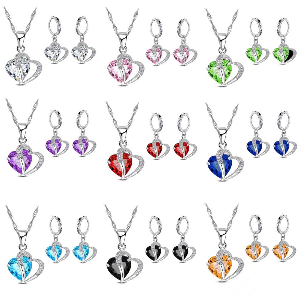 Schmuck-Set Melting Heart Clear