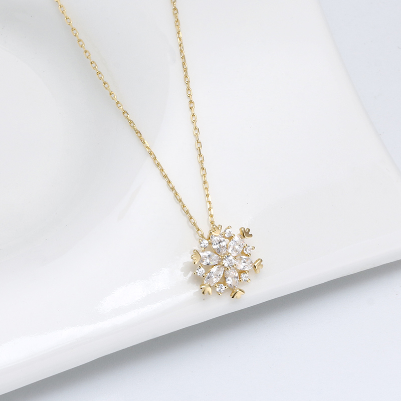 Halskette Golden Snowflake